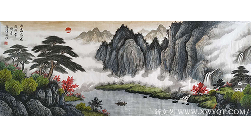陈汉波作品 《山高水长》